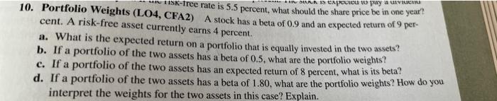 explain each answer for 10 pls SR IS Epected to pay a