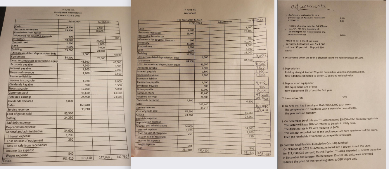  ACCT201 Final Project Part 1(Adjusting Entries) Additional information 1. Equipment was