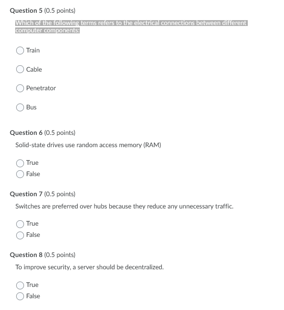 1 (0.5 points) Beverage dispensers, automobiles, and refrigerators are all examples of: