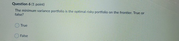 the minimum variance portfolio is the optimal risley portfolio on the