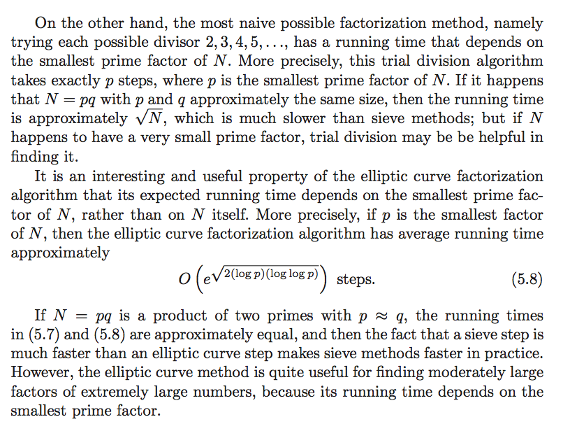 factorization algorithm to factor each of the numbers N using the given