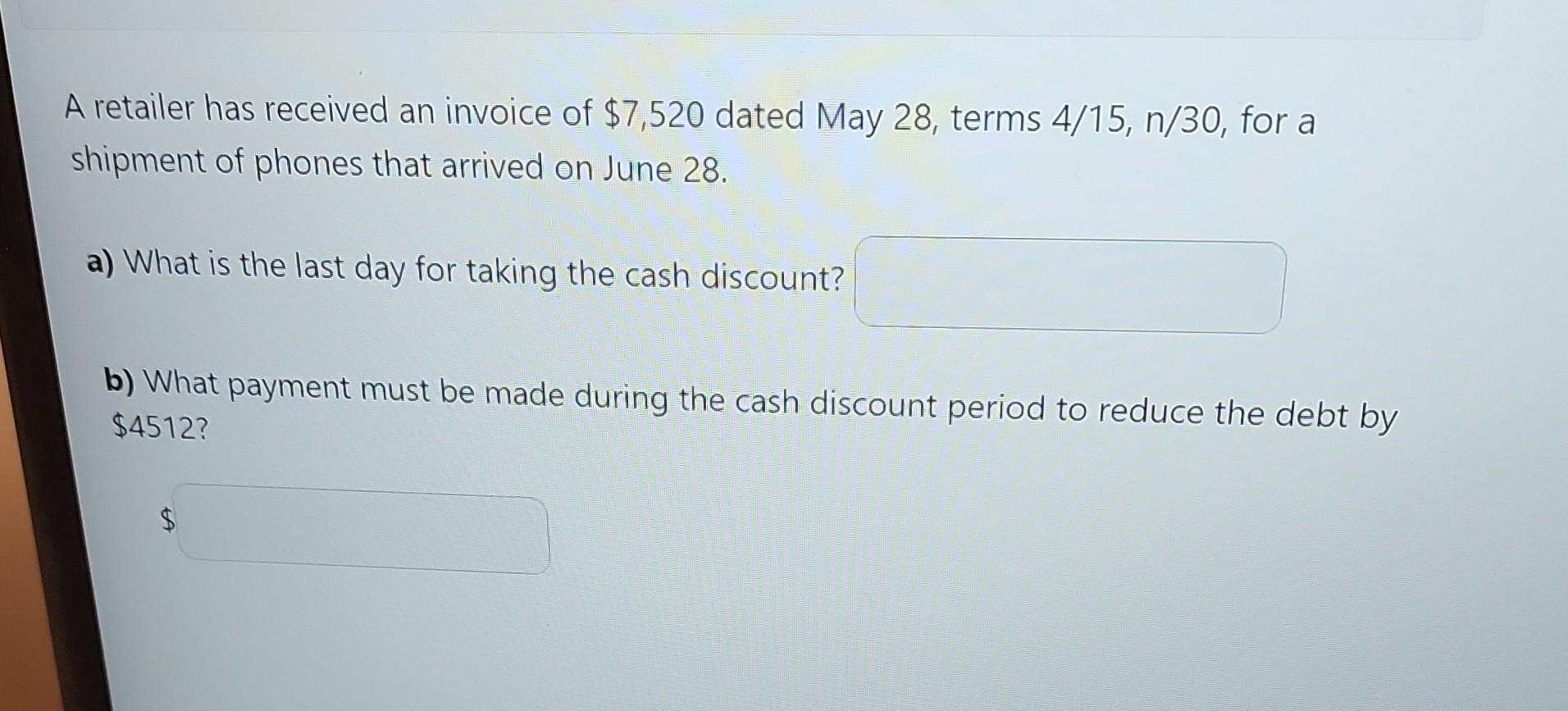  Formula Sheet CH6 Discounts NOTATION \\( L= \\) List price \\(