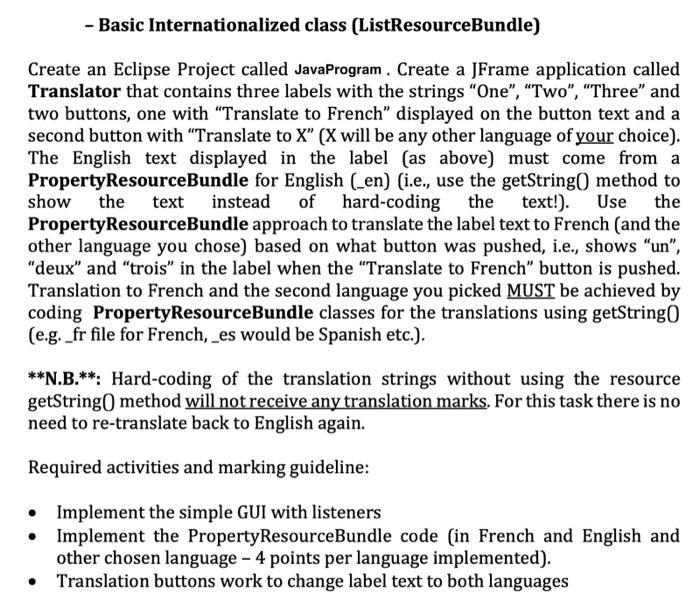  Can you please help me solve this question - Basic Internationalized