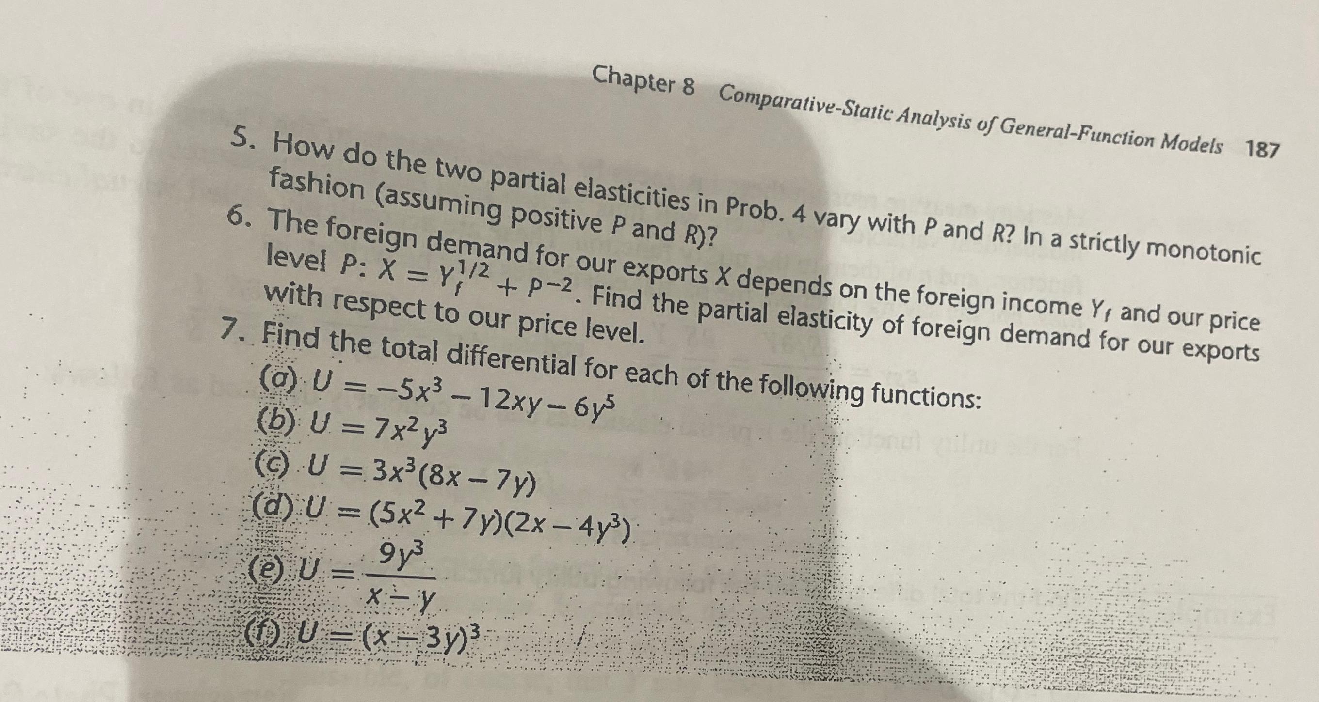  Chapter 8 Comparative-Static Analysis of General-Function Models 187 5. How do