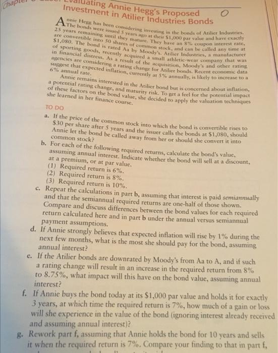 chapter 6 case study: interest rates and bond valuationplease answer parts a,b,c,d,e,f,g,h,i.