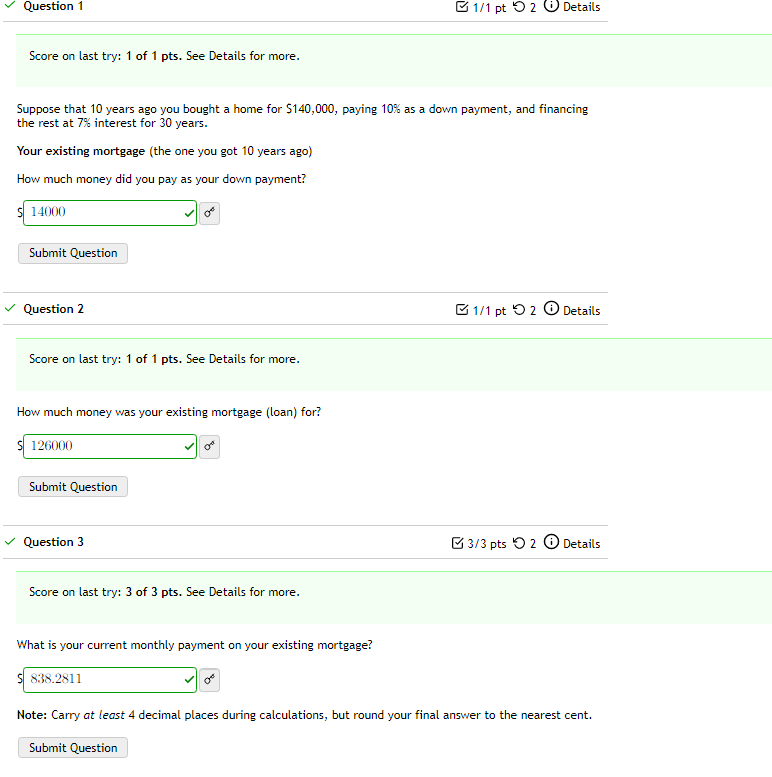 Question 1 1/1 pt 2 Details Score on last try: 1