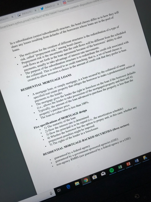 Asset-Backed Security? and how they relate to the following information? thanks rn.