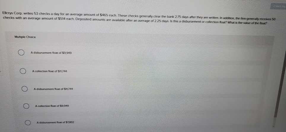 Ellcrys Corp. writes 53 checks a day for an average amount