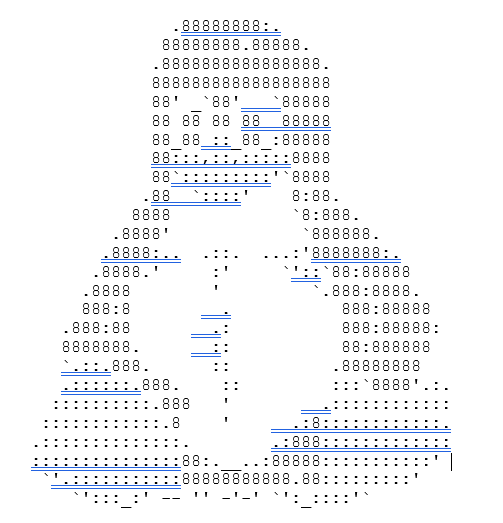 of ascii-art images. ascii-art is an image that is created by assembling