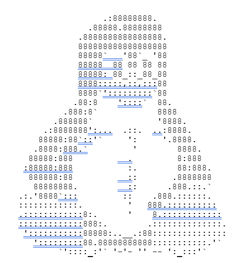 examples. The first is an ascii picture of a person. This is