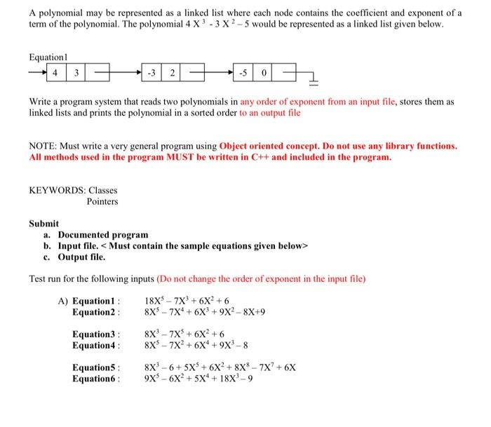 can someone help me with this c++ code please A polynomial may