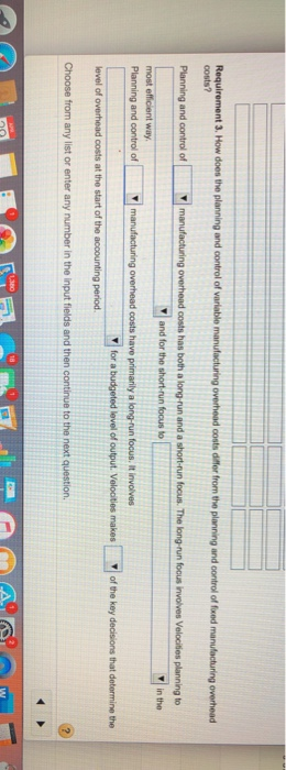 the wate) Requirement 1. Prepare an analysis of all a ble manufacturing