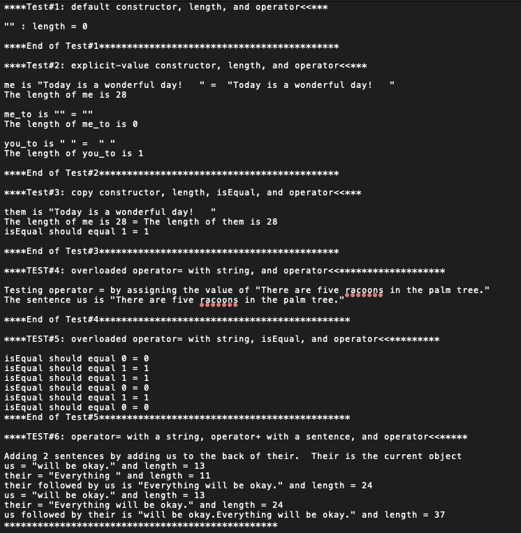 word { public: string term; word* next; }; class sentence { public:
