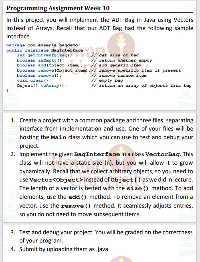  Programming Assignment Week 10 In this project you will implement the
