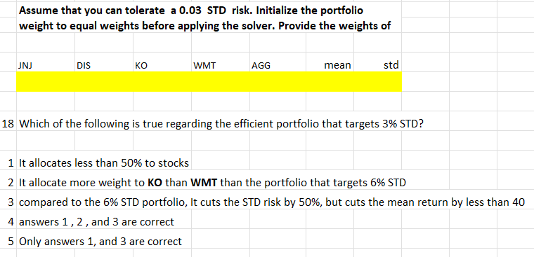 Assume that you can tolerate a 0.03 STD risk. Initialize the