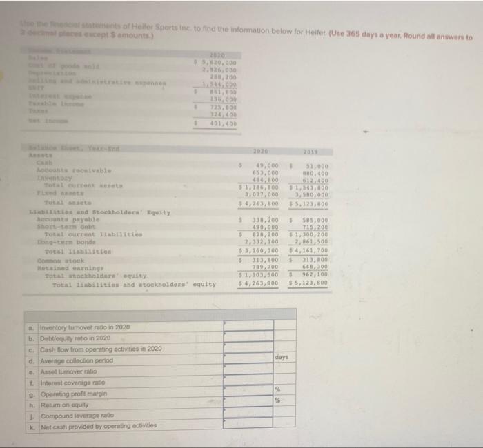  Hello please help me in this question Use the financial statements