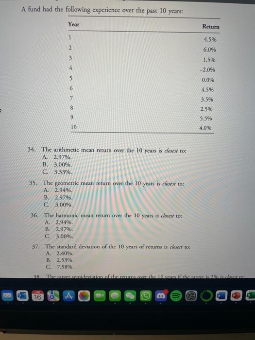 35 and 37 only, please show all steps A fund had the