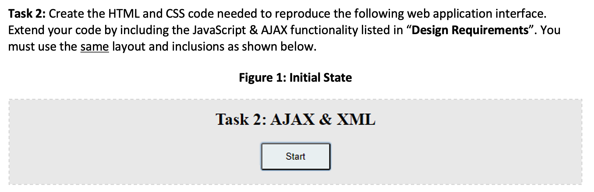  Task 2: Create the HTML and CSS code needed to reproduce
