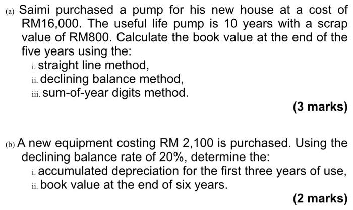 PLEASE DONT USE EXCEL, i need to write the steps (a)