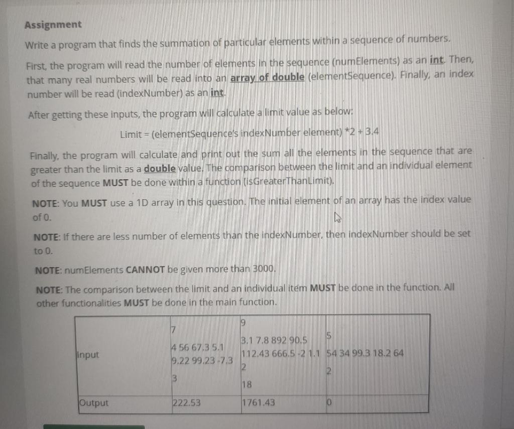  in c++ please thanks Assignment Write a program that finds the