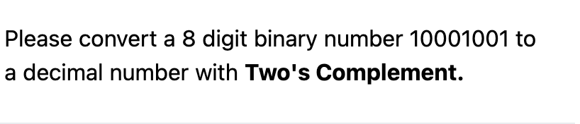 Please convert a 8 digit binary number 10001001 to a decimal