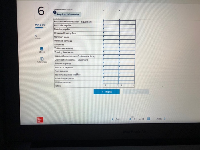 account was credited. The fee for the sixth month will be recorded