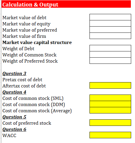 (WACC) You are given the following information for Full Moon, Inc.: Debt: