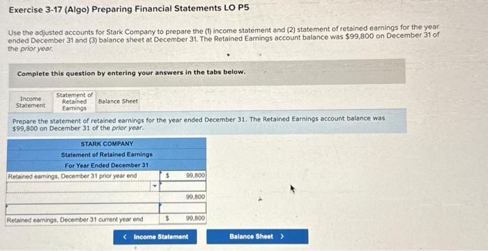 for the Exercises below. (Algo) [The following information applies to the questions