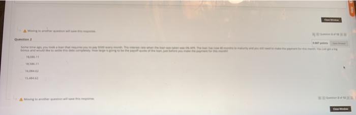  Que ustun Completion Move another tion will save the stion 2