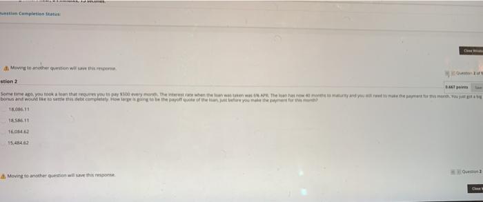 Bis Some time ago, you took a loan that requires you to