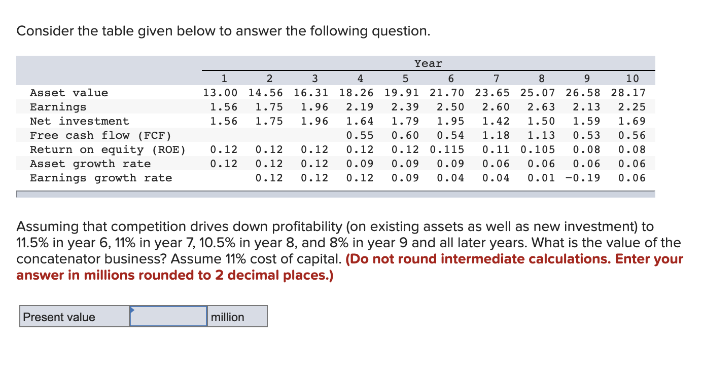 Consider the table given below to answer the following question. 1
