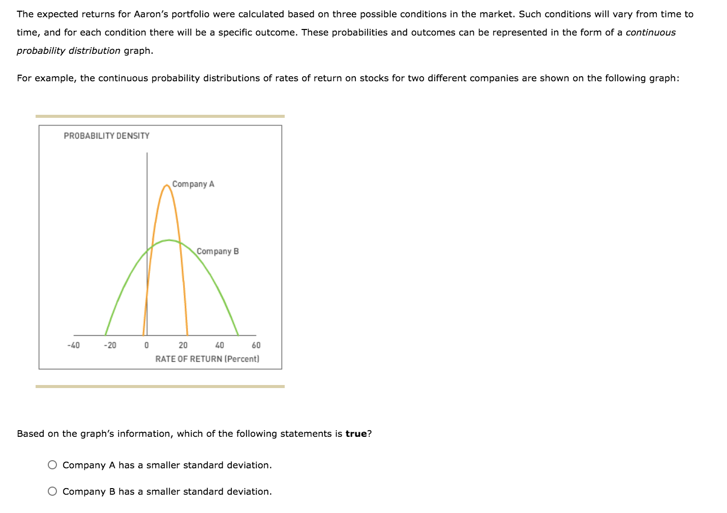 measure of the average (mean) value expected to occur during all possible