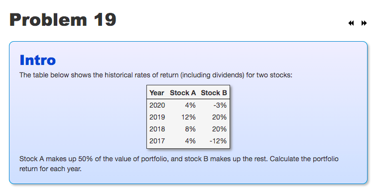 how to solve this one Problem 19 Intro The table below shows