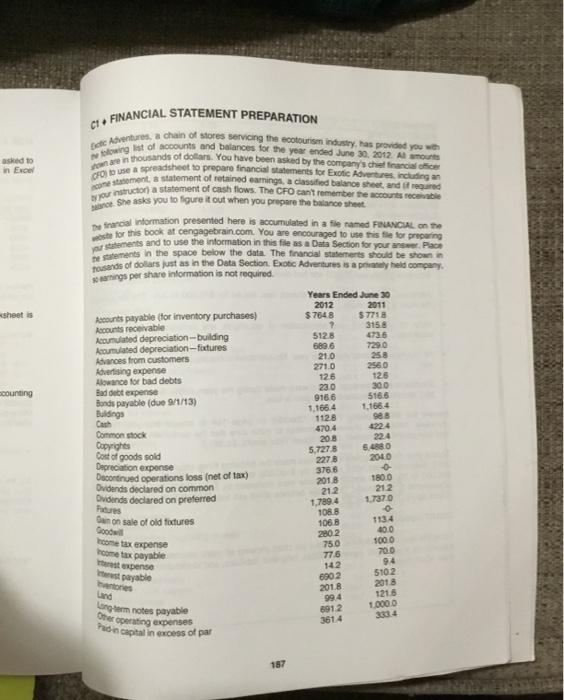  financial statement preparation; step by step pls explain thank you prepare