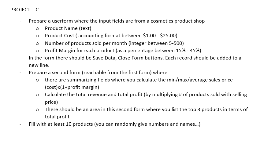  Excel VBA project, Please explain the code you wrote and all