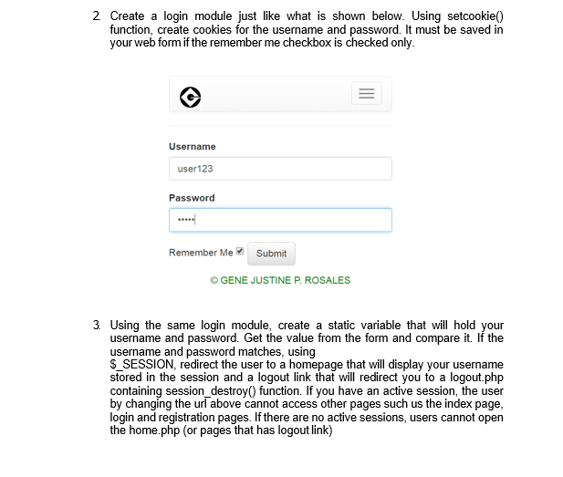 Please help me to create code for PHP with the implementation of