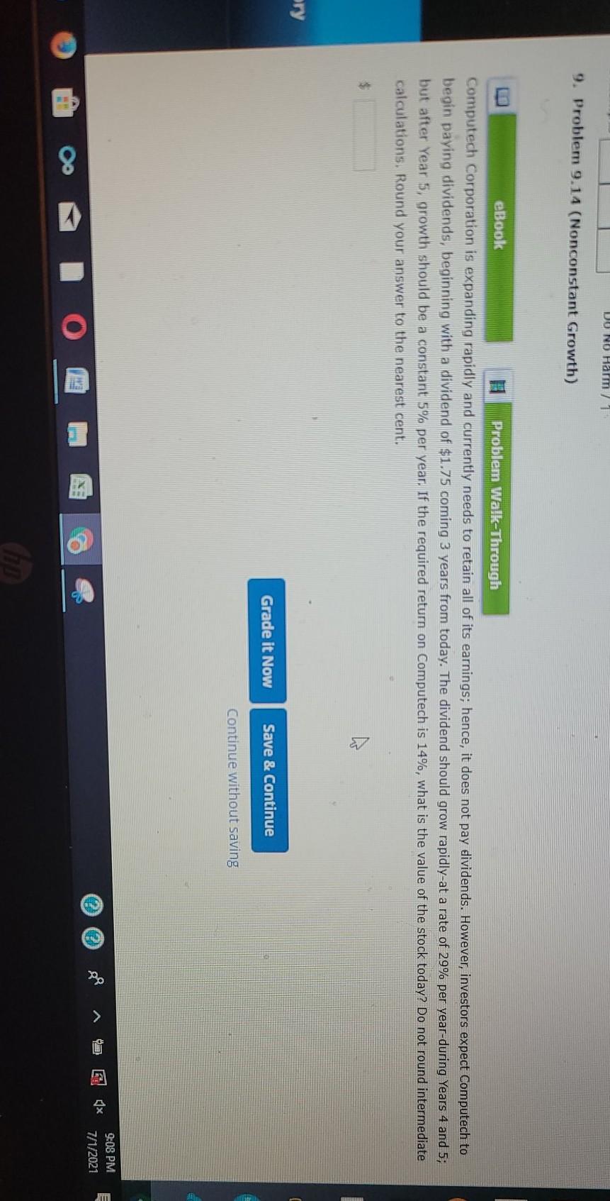 Enterprises recently paid a dividend, Do, of $1.50. It expects to have