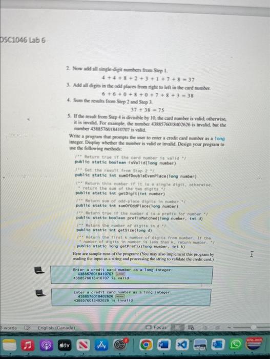 hand in once completed 4 for Via casha 5 for Master casdi.