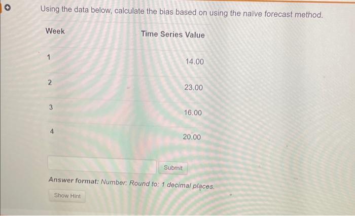 the error for the 3rd week? Answer format: Number: Round to: 1