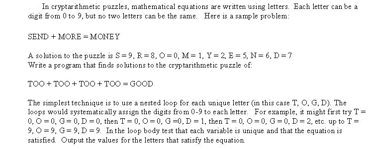 May I please get this problem solved in C and not in