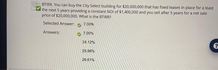  please explain why this is the answer BTIRR. You can buy