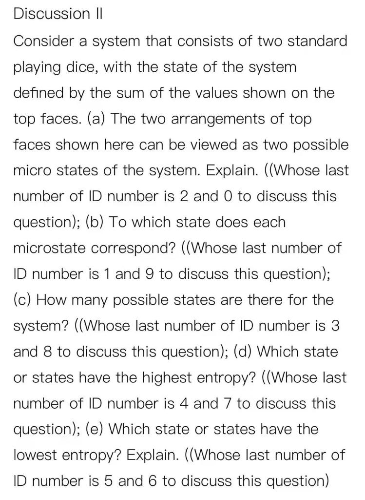 ans only A B and E Discussion II Consider a system that