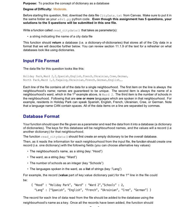  (Python): Need help with formatting the data and defining the function