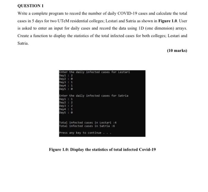 Urgent help me use c++ QUESTION 1 Write a complete program to