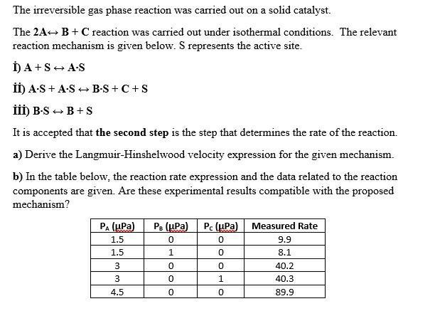  I need help solving this task quickly and thanks The irreversible