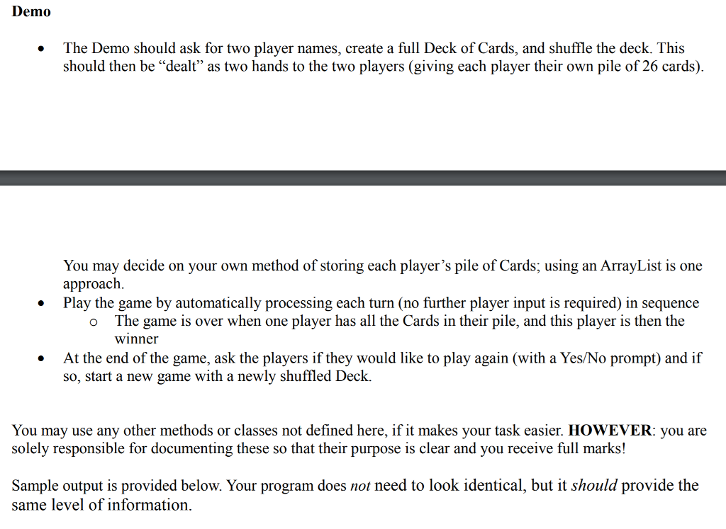 This game uses a "standard" deck of playing cards, and involves two