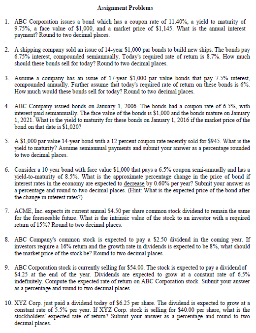 Please show all work done step by step to get answers and