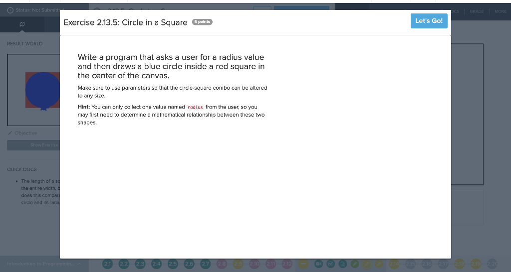 Python Circle in a Square 2.13.5 and Snoman. Please help me!! Status: