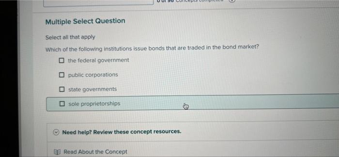  Multiple Select Question Select all that apply Which of the following