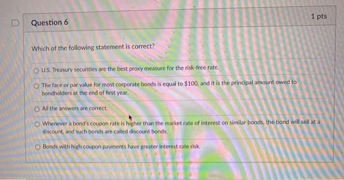 bonds are individual investors. All the answers are correct. The value, or